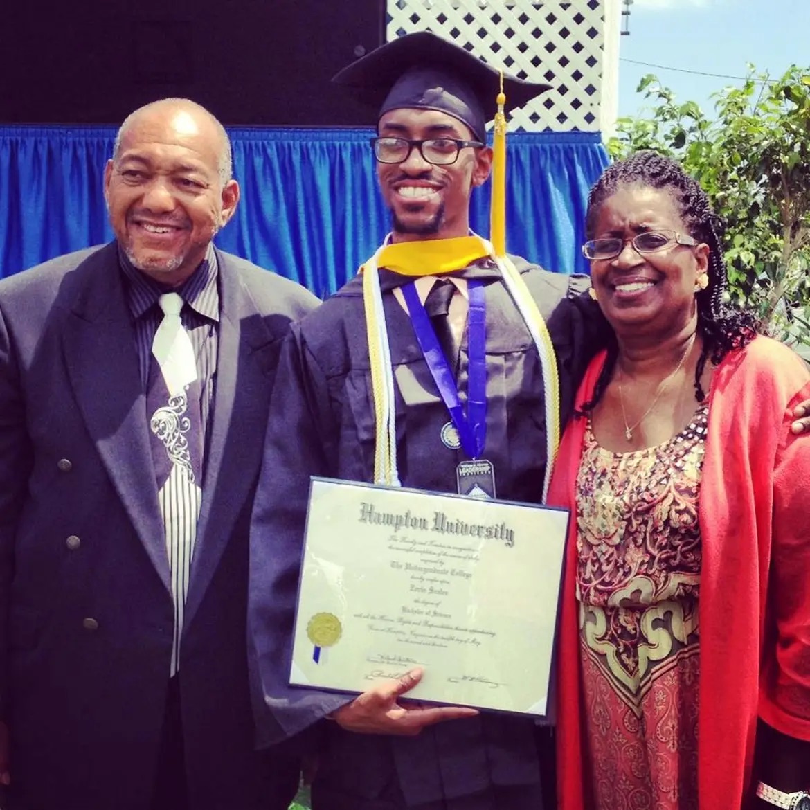 Zerin at Hampton University graduation